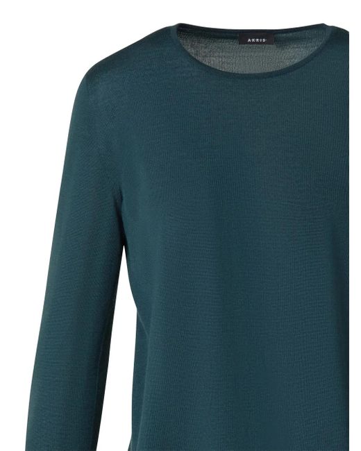 Akris Green Long-Sleeve Sweater