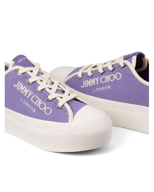Jimmy Choo Purple Palma Maxi Canvas Sneakers