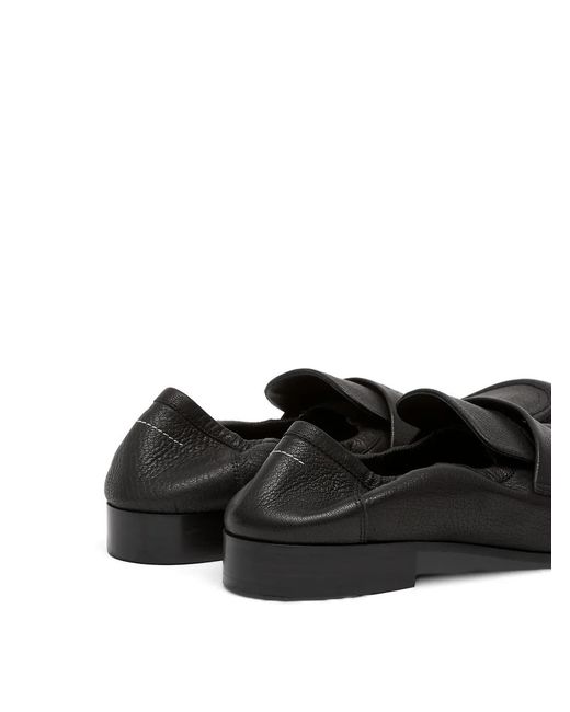 MM6 by Maison Margiela White Swing Toe Leather Loafers for men