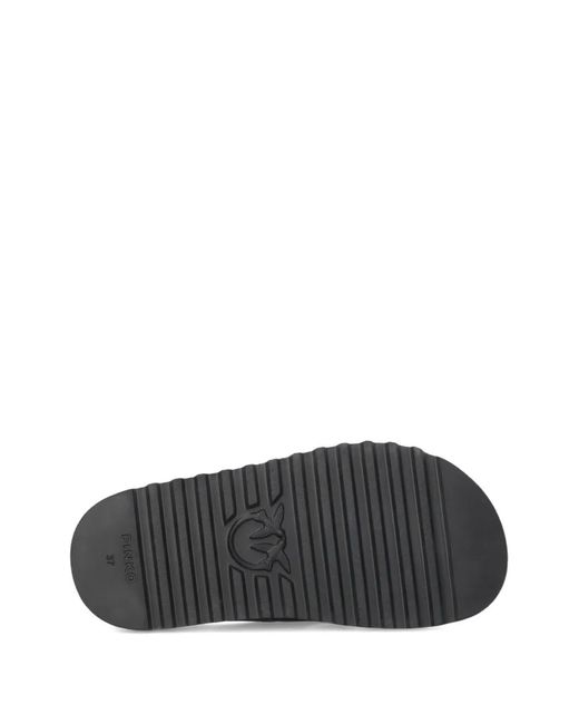 Pinko Black 'Kate' Leather Slippers