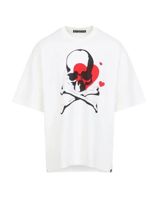 メンズ Mastermind Japan スカルプリント Tシャツ White