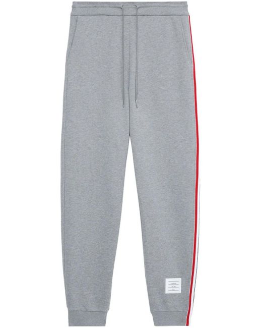 Thom Browne Gray Rwb Stripe Loopback Sweatpants for men