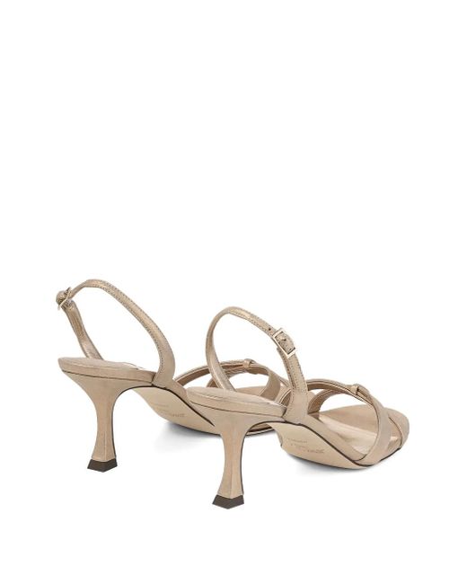 Jimmy Choo Metallic 70Mm Elsy Sling-Back Sandals