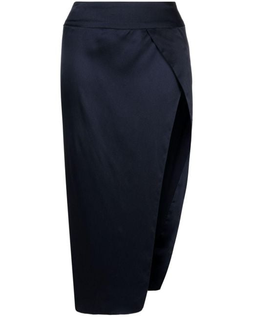 Falda con diseño cruzado Michelle Mason de color Blue
