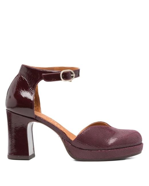 Pumps Con Cinturino Alla Caviglia E Tacco Largo 80Mm di Chie Mihara in Brown