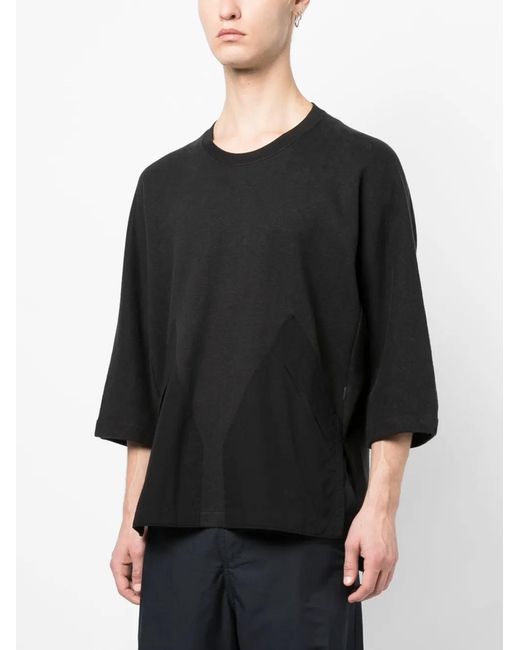 Maharishi Black Crew-Neck Knitted T-Shirt for men