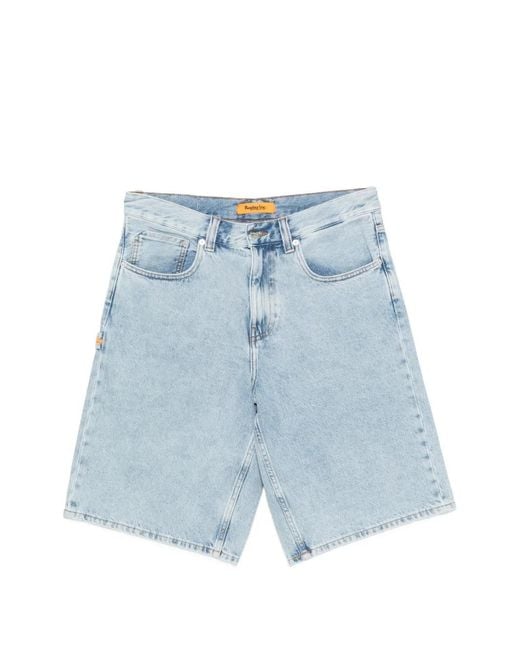 Replay Blue Acid-Wash Shorts for men