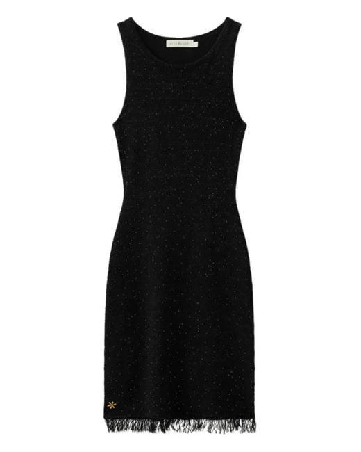 Asta Resort Black Natalia Fring-Hem Mini Dress