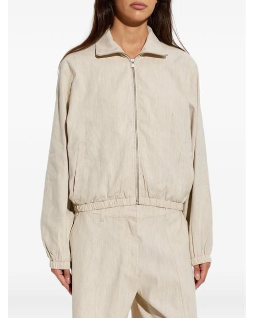 Samsøe & Samsøe White Sabianca Zip-Up Jacket