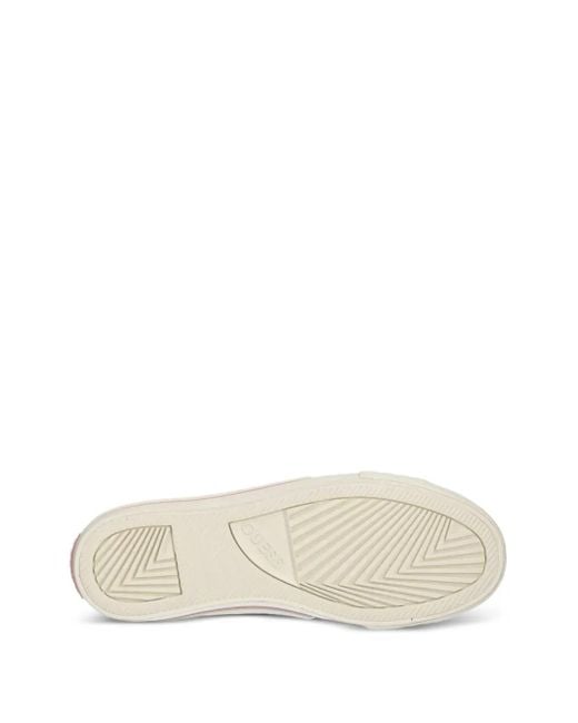 Guess Natural High-Top-Sneakers Aus Monogramm-Canvas
