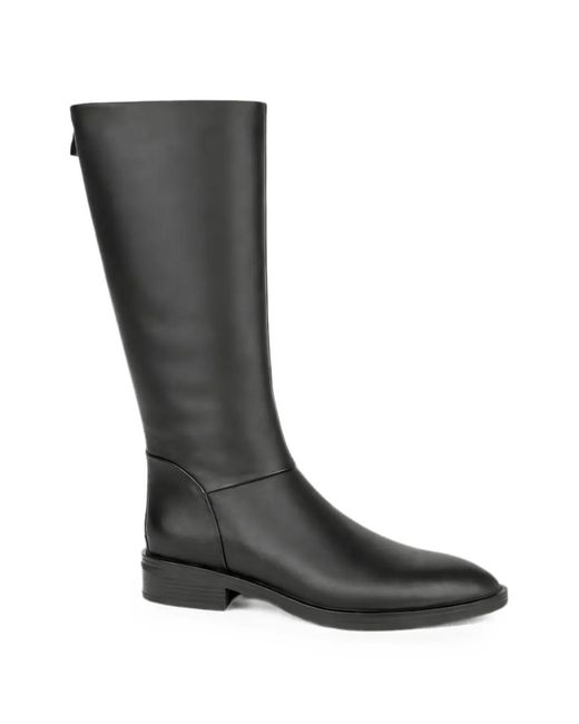 Linda Baumann Black Pointed-Toe Zip-Fastening Boots