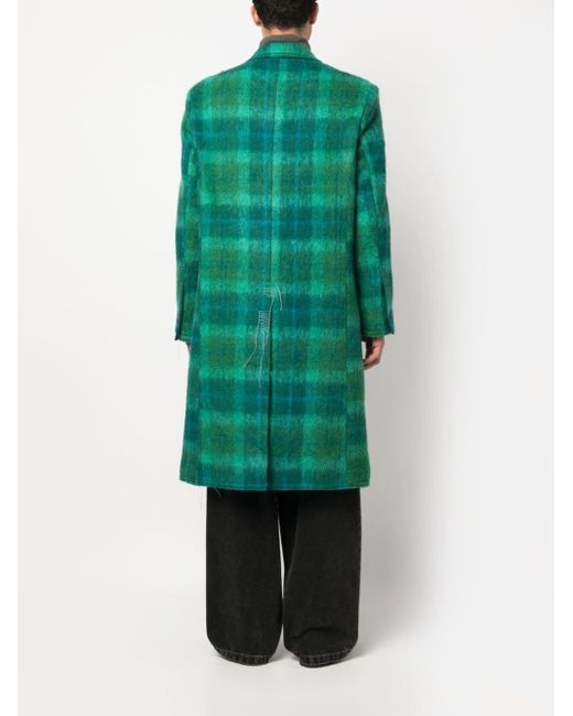 ANDERSSON BELL Checked Double-breasted Wool Coat in Green for Men | Lyst