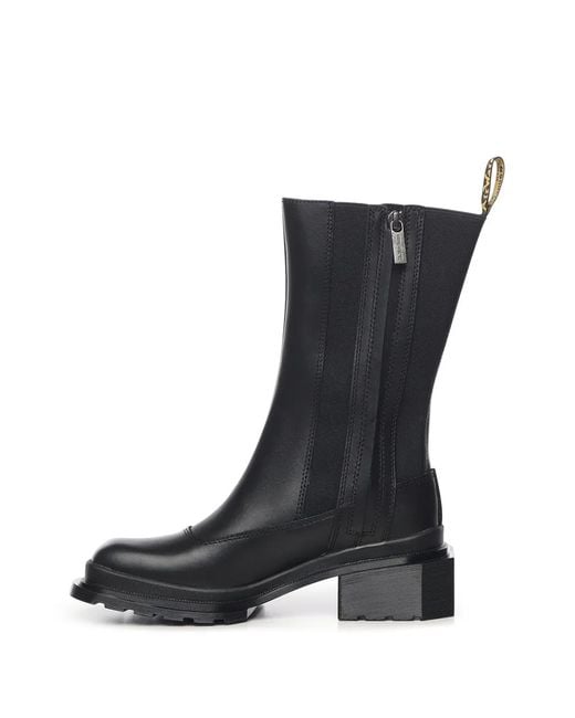 Dr. Martens Black Maybole Hi Leather Chelsea Boots