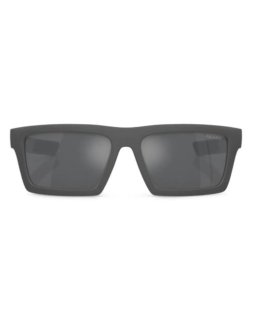 Prada Gray Ps 02Zsu Square-Frame Sunglasses for men