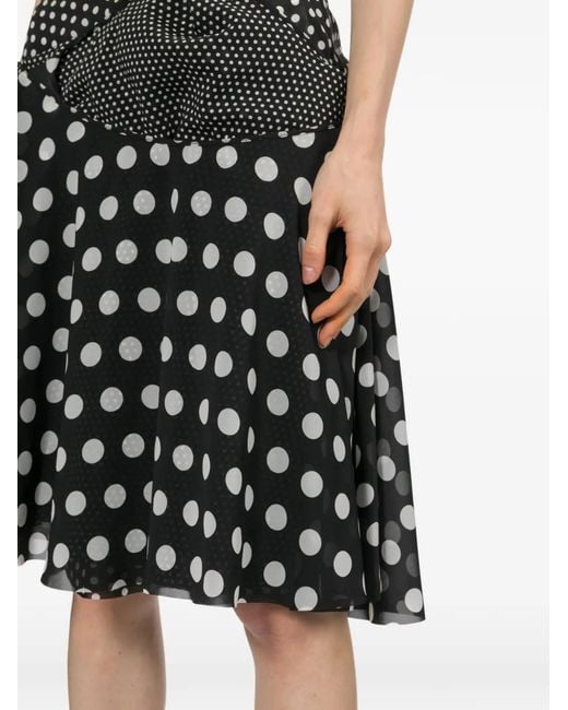 Junya Watanabe Black Polka-Dot Skirt