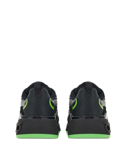 Ferragamo Green Sneaker With Color Inserts for men