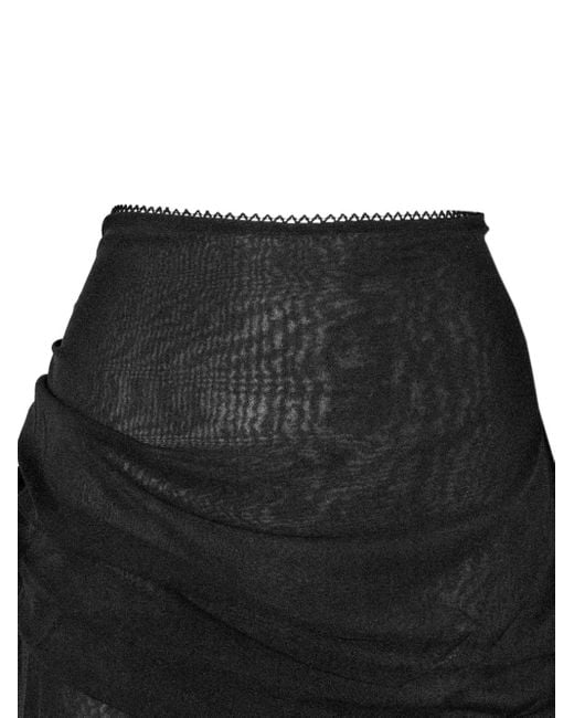 ANDAMANE Black Asymmetrical Mini Skirt