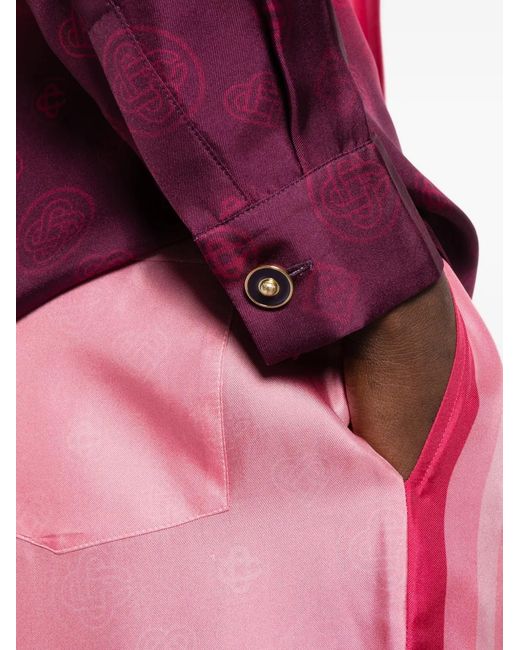 Casablanca Pink Gradient Bow Shirt