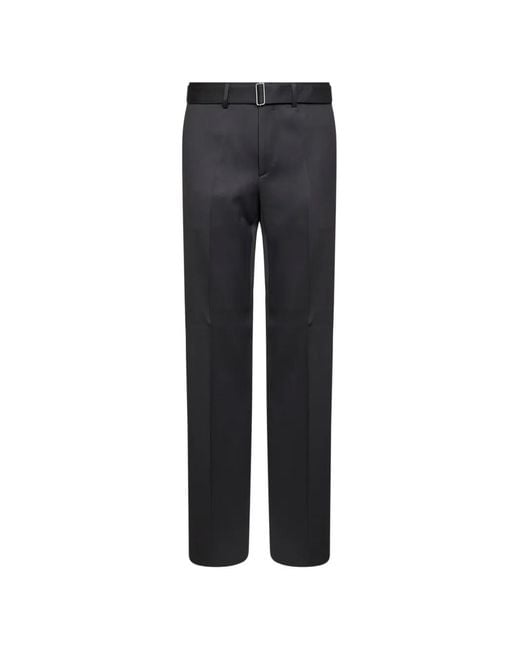 Lardini Blue Belted Pressed-Crease Trousers for men