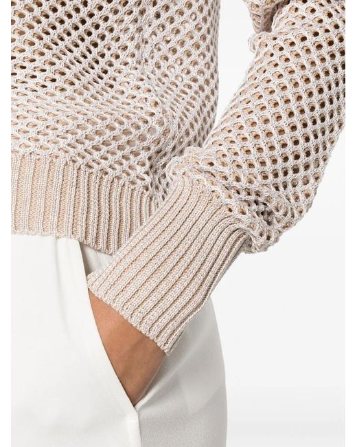 Fabiana Filippi White Open Knit Cardigan