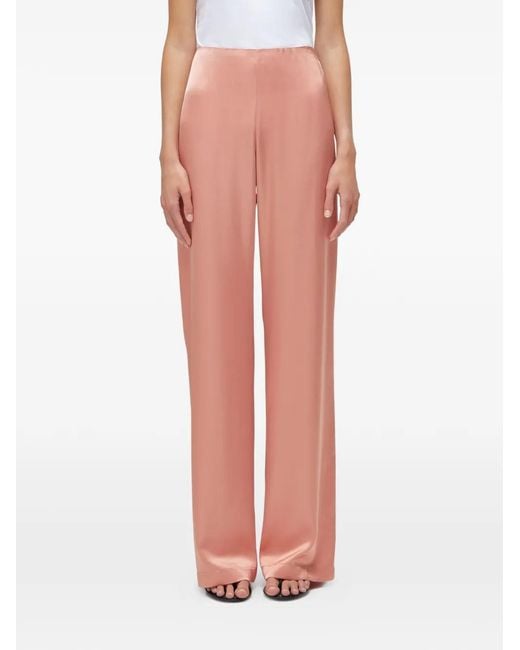 Blugirl Blumarine Pink Satin Palazzo Pants