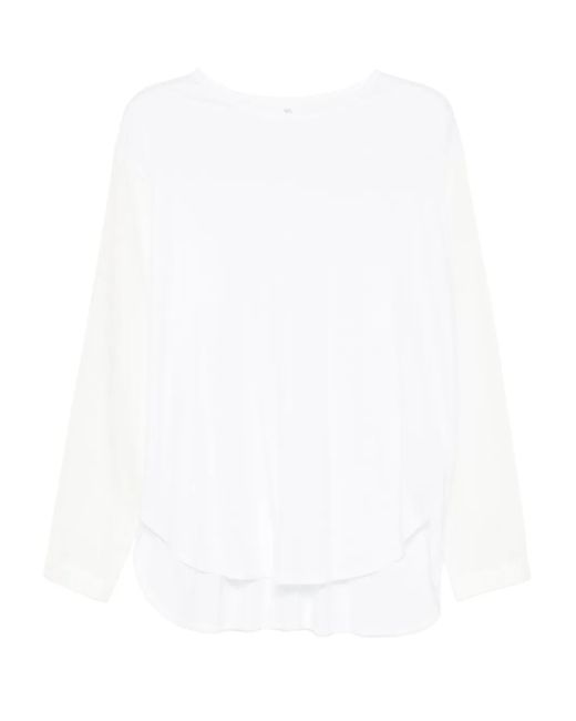 Y's Yohji Yamamoto Blouse Met Lange Mouwen in het White
