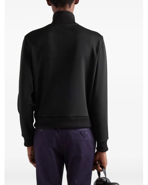 Prada Black Technical Jersey Blouson Jacket for men