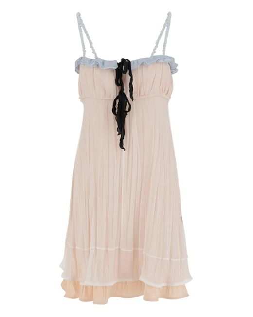Jil Sander Natural Silk Mini Dress
