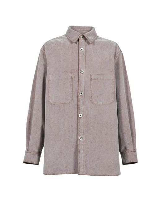 Bed J.w. Ford Gray Buttoned Pocket Shirt for men