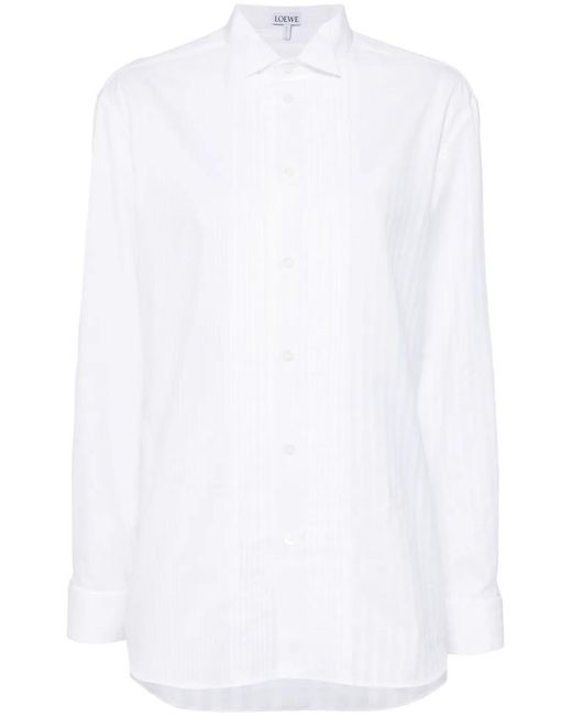 Loewe White Striped Cotton Shirt