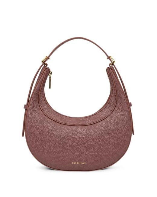 Coccinelle Pink Mini Whisper Grained Leather Tote Bag