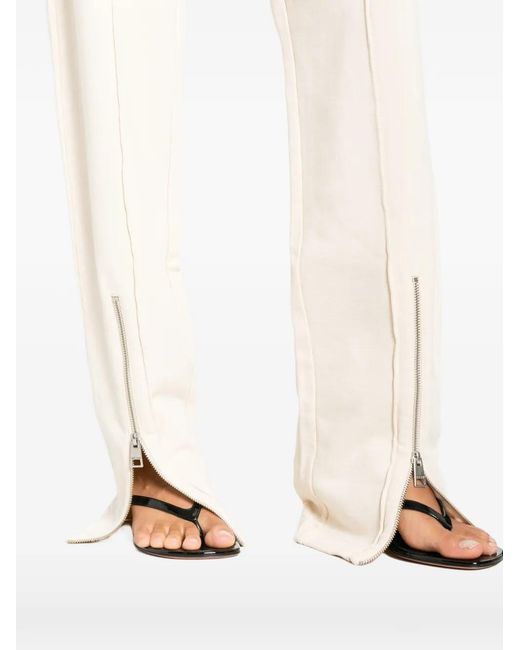 Just Cavalli White Zip-Detail Drawstring Track Pants