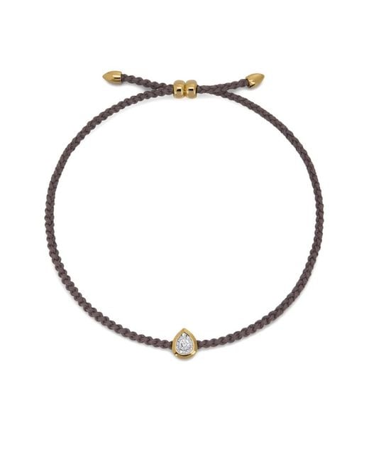 Monica Vinader White Laboratory-Grown Pear-Diamond Bracelet