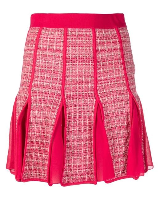 Elisabetta Franchi Pink High-Waisted Pleated Skirt