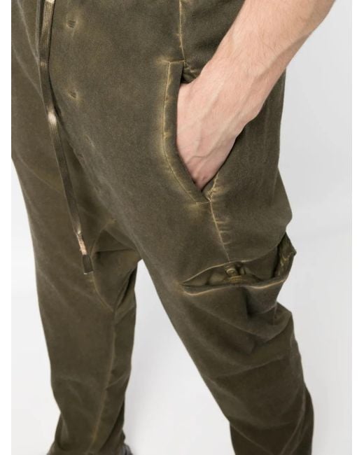 Boris Bidjan Saberi Green Drawstring-Waist Track Pants for men