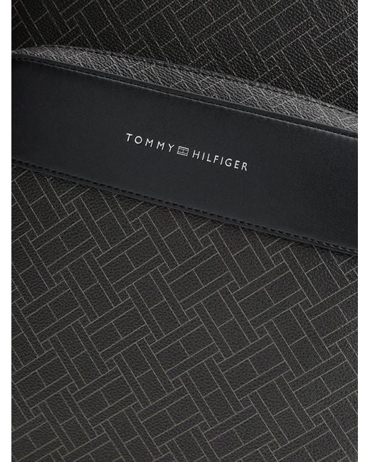 Tommy Hilfiger Black Geometric Backpack for men
