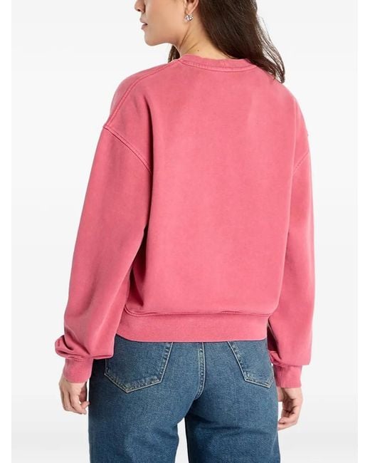 Samsøe & Samsøe Red Savan Drop-Shoulder Sweatshirt