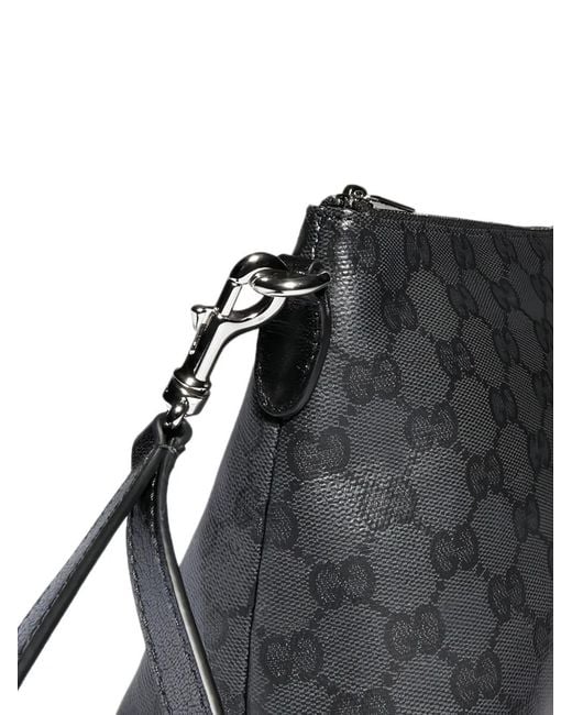 Gucci Black Small Essence Classic Gg Supreme Clutch Bag for men