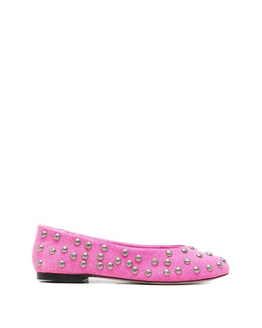 GIMAGUAS Pink Studded Ballet Flats