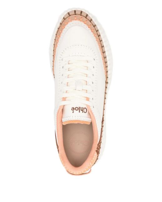 Chloé White Nama Sneakers