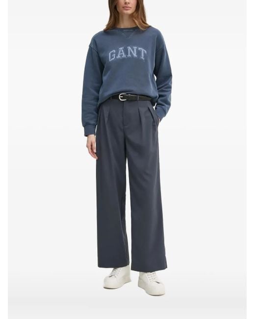 Gant Blue Logo-Patch Sweatshirt