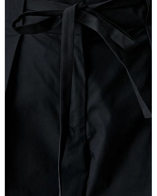 Karl Lagerfeld Black Belted Pleated Trousers