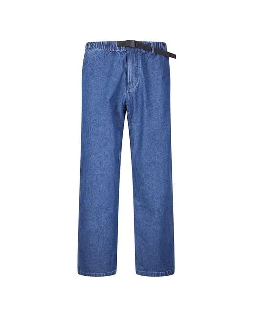 Gramicci Blue Belted Jeans for men