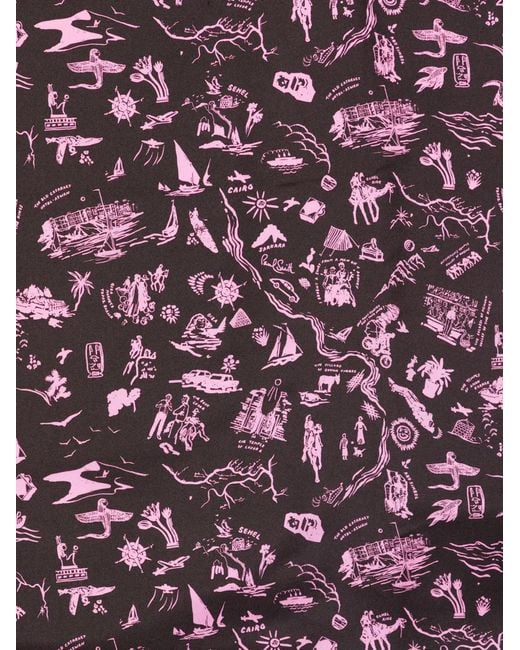 Paul Smith Purple Square-Shape Silk Scarf