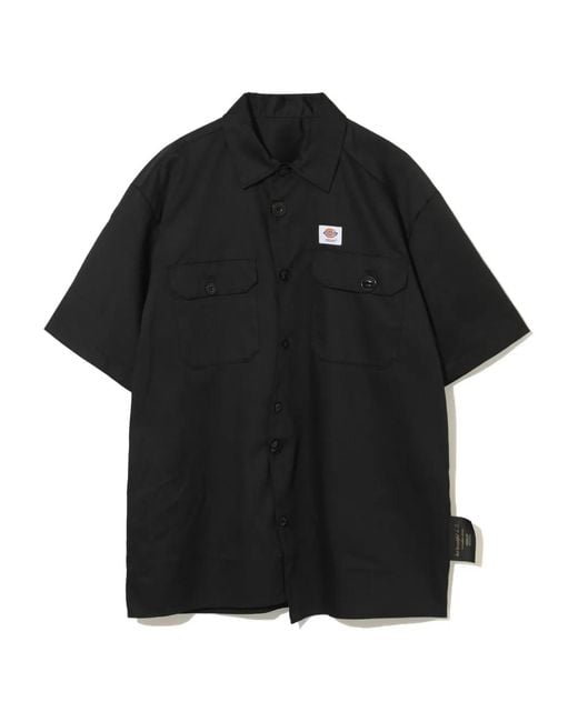 Undercover Black Buttoned Short-Sleeve Shirt for men