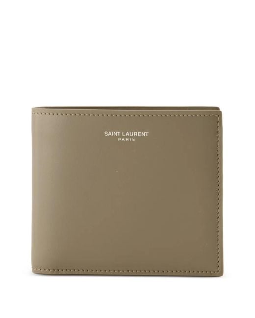 Saint Laurent Natural Paris Logo-Print Wallet for men