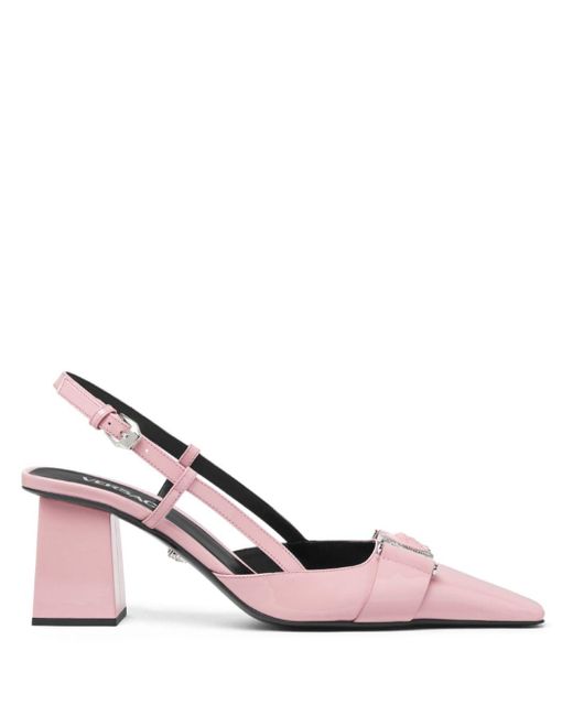 Zapatos Medusa Buckle con tacón de 70 mm Versace de color Pink