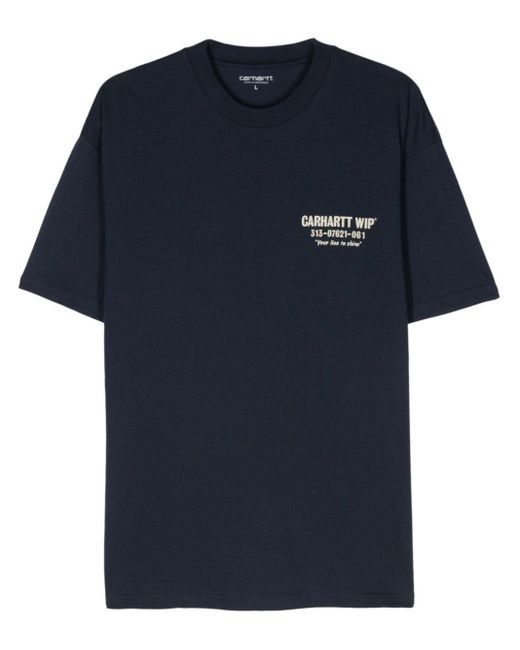 Camiseta Less Trouble Carhartt de hombre de color Blue