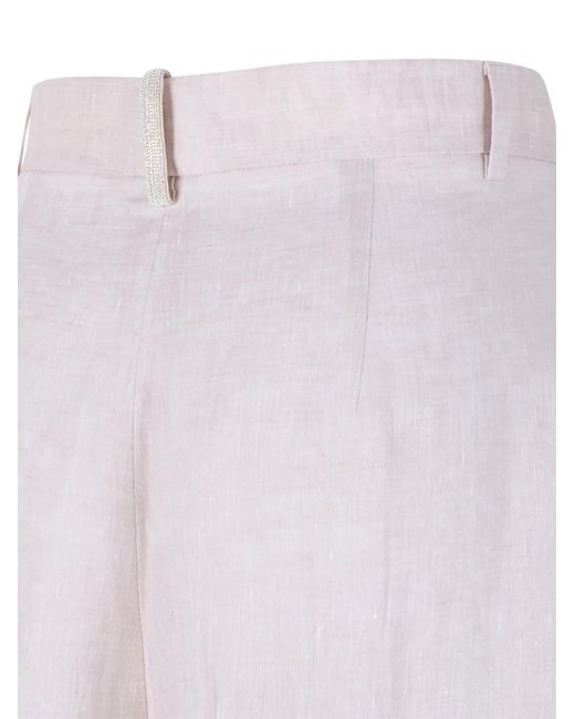 Fabiana Filippi White Pleated Trousers