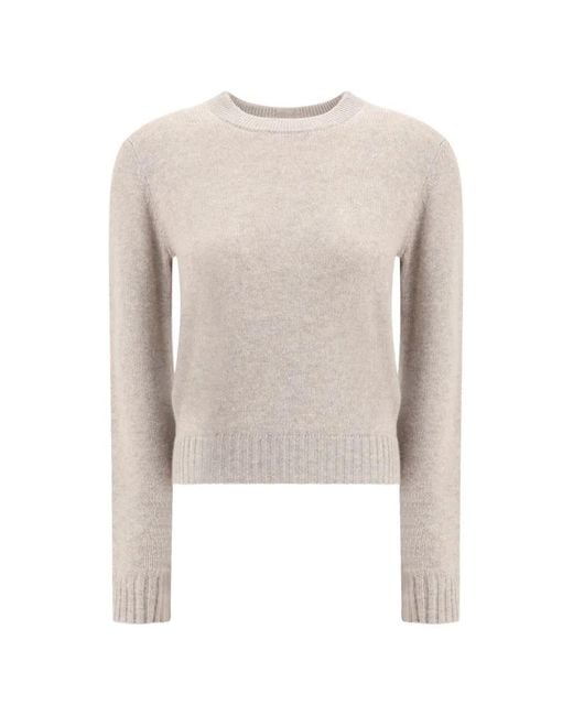 Allude White Cashmere Sweater